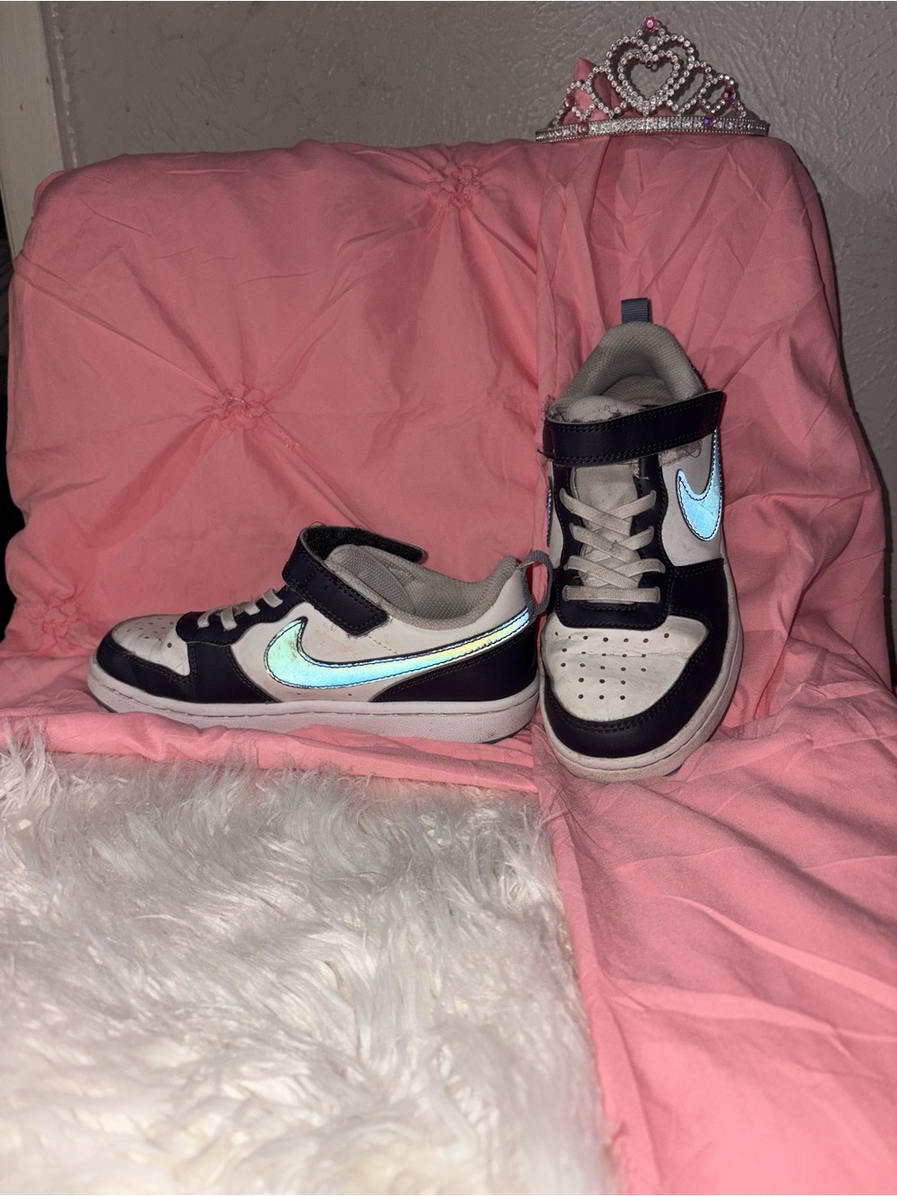 Kids blue white nikes size 13